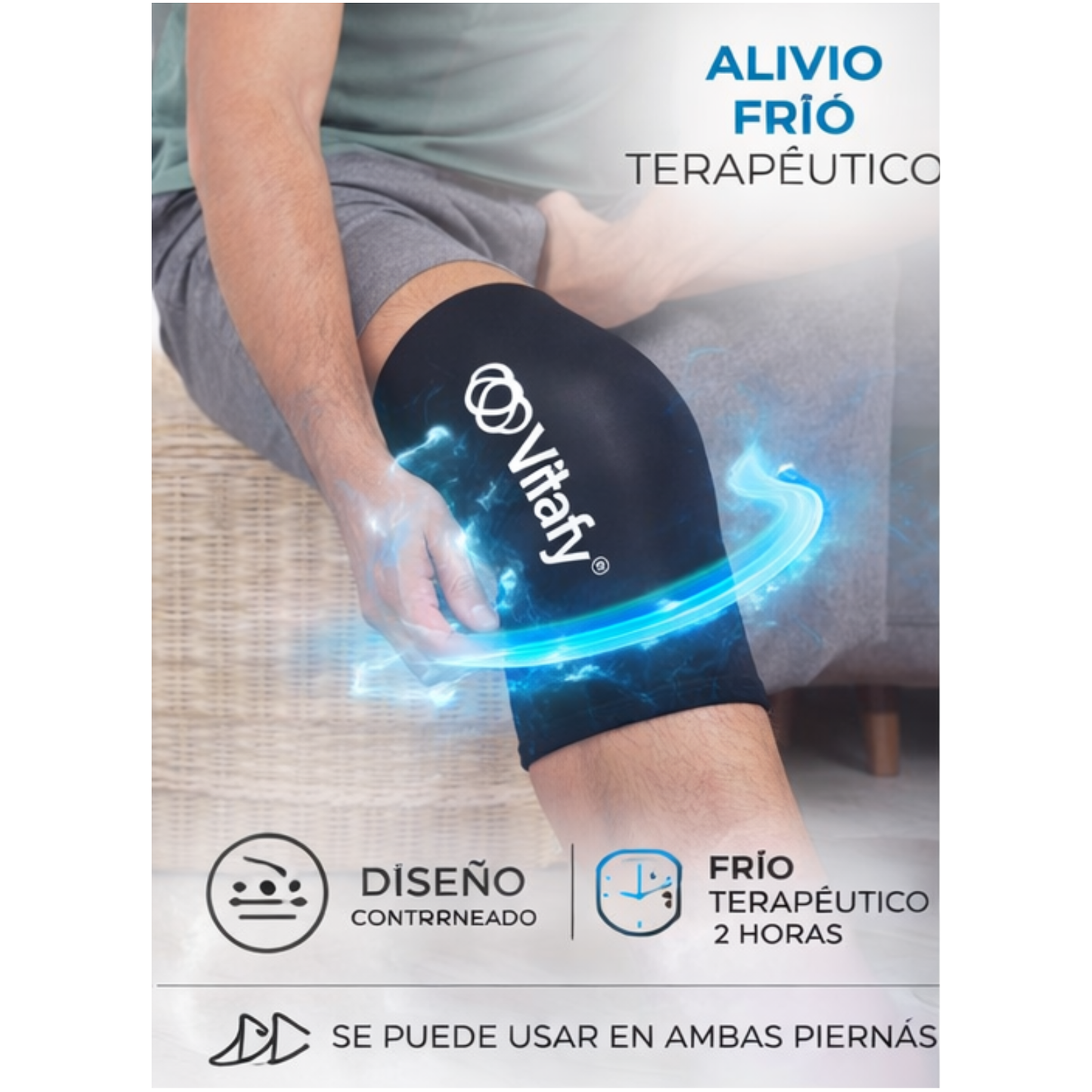 Rodillera de Compresión Gel Frío/Calor 360°