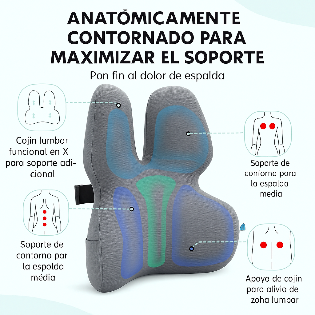 Cojín Lumbar de Espuma Viscoelástica