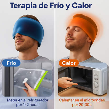Gorro Terapéutico de Gel 360° - Alivio Instantáneo para Migraña y Dolor de Cabeza