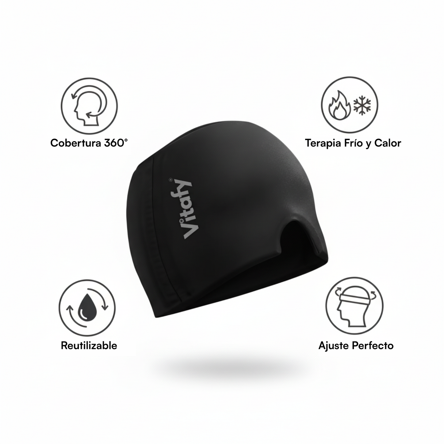 Gorro Terapéutico de Gel 360° - Alivio Instantáneo para Migraña y Dolor de Cabeza